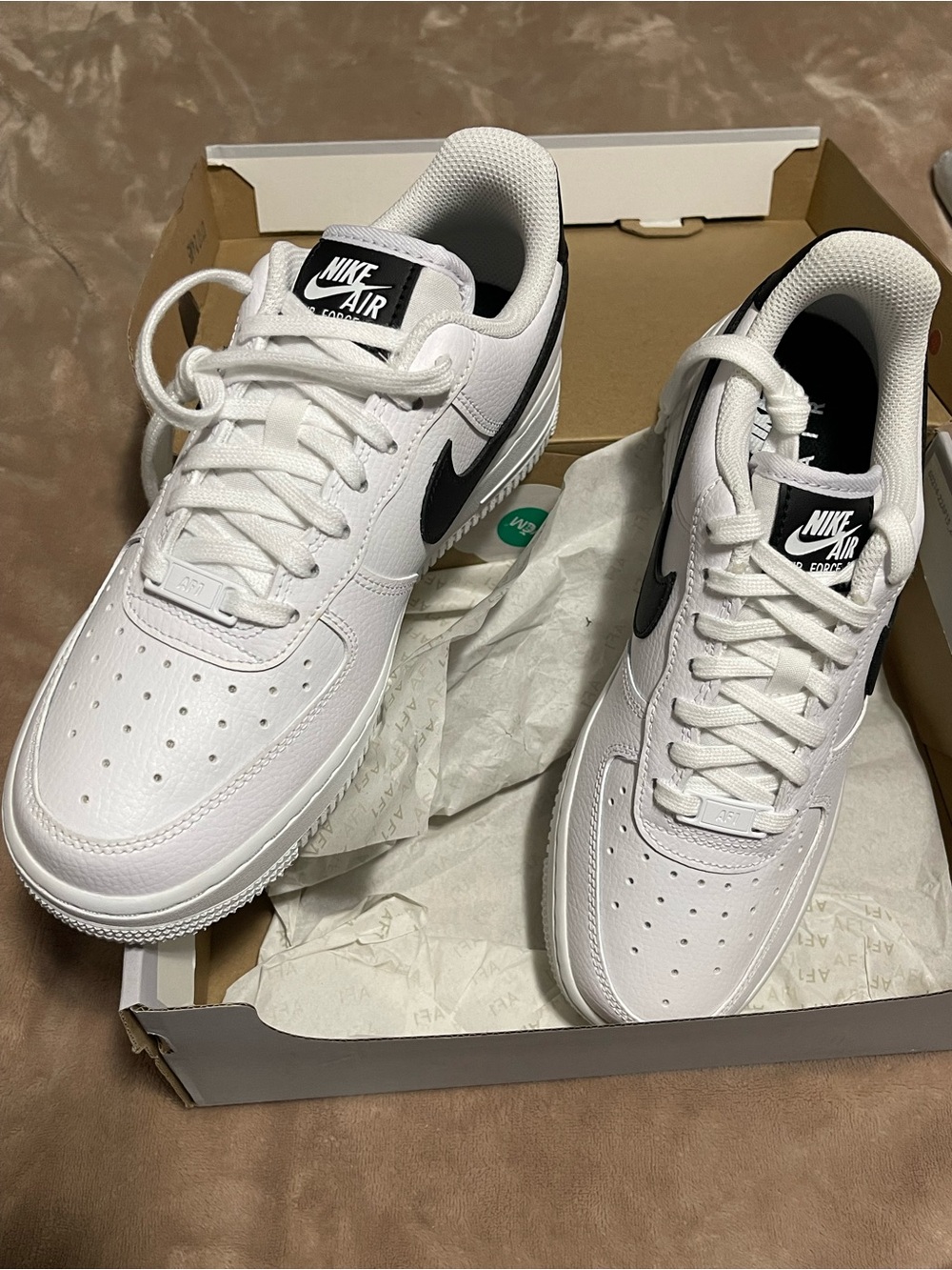 Nike White and Black Low-Top Sneakers